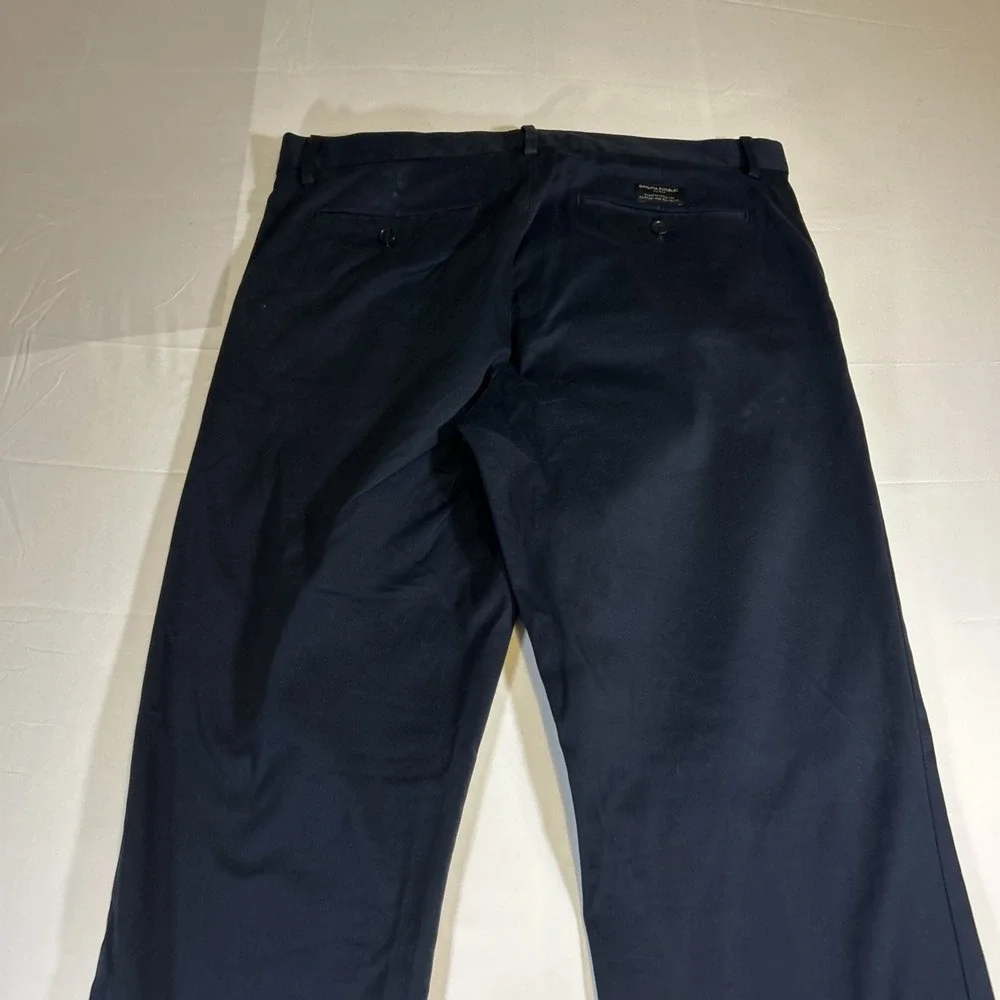 Banana Republic Emerson Stretch Chino Navy Blue Straight Fit Pants Men‎ 36x34